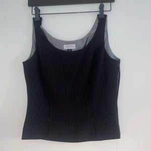 Striped Dark Navy Suiting Women Top.